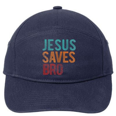 Jesus Saves Bro Christian Religious Jesus 7-Panel Snapback Hat