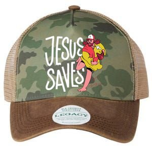 Jesus Saves Baseball Legacy Tie Dye Trucker Hat