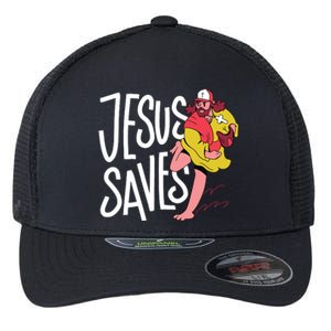 Jesus Saves Baseball Flexfit Unipanel Trucker Cap