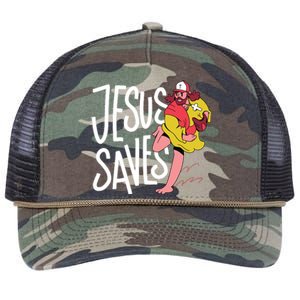 Jesus Saves Baseball Retro Rope Trucker Hat Cap