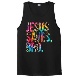 Jesus Saves Bro Tie Dye Christian Faith Jesus Lovers PosiCharge Competitor Tank