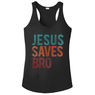 Jesus Saves Bro Christian Religious Jesus Ladies PosiCharge Competitor Racerback Tank