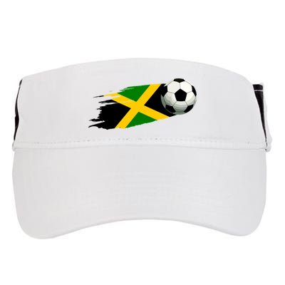 Jamaica Soccer Ball Jamaica Flag Jersey Jamaican Football Adult Drive Performance Visor