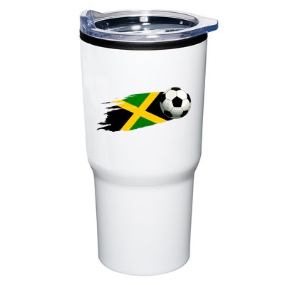 Jamaica Soccer Ball Jamaica Flag Jersey Jamaican Football Tumbler