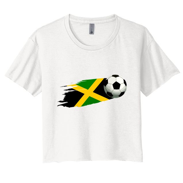 Jamaica Soccer Ball Jamaica Flag Jersey Jamaican Football Crop Top