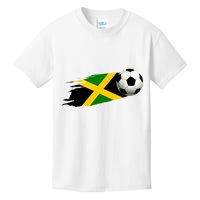 Jamaica Soccer Ball Jamaica Flag Jersey Jamaican Football Kids T-Shirt