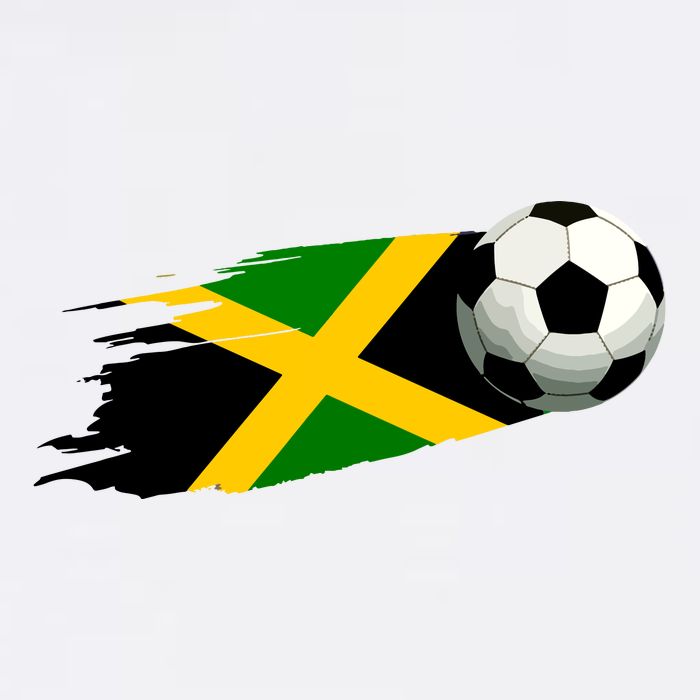Jamaica Soccer Ball Jamaica Flag Jersey Jamaican Football Kids T-Shirt