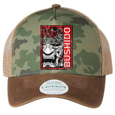 Japanese Samurai Bushido Oni Mask Legacy Tie Dye Trucker Hat