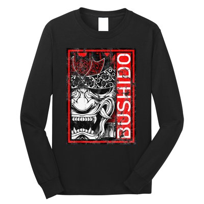 Japanese Samurai Bushido Oni Mask Long Sleeve Shirt