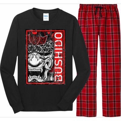 Japanese Samurai Bushido Oni Mask Long Sleeve Pajama Set