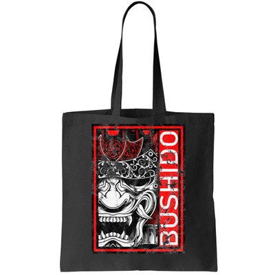 Japanese Samurai Bushido Oni Mask Tote Bag