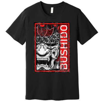 Japanese Samurai Bushido Oni Mask Premium T-Shirt