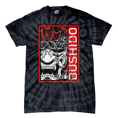 Japanese Samurai Bushido Oni Mask Tie-Dye T-Shirt