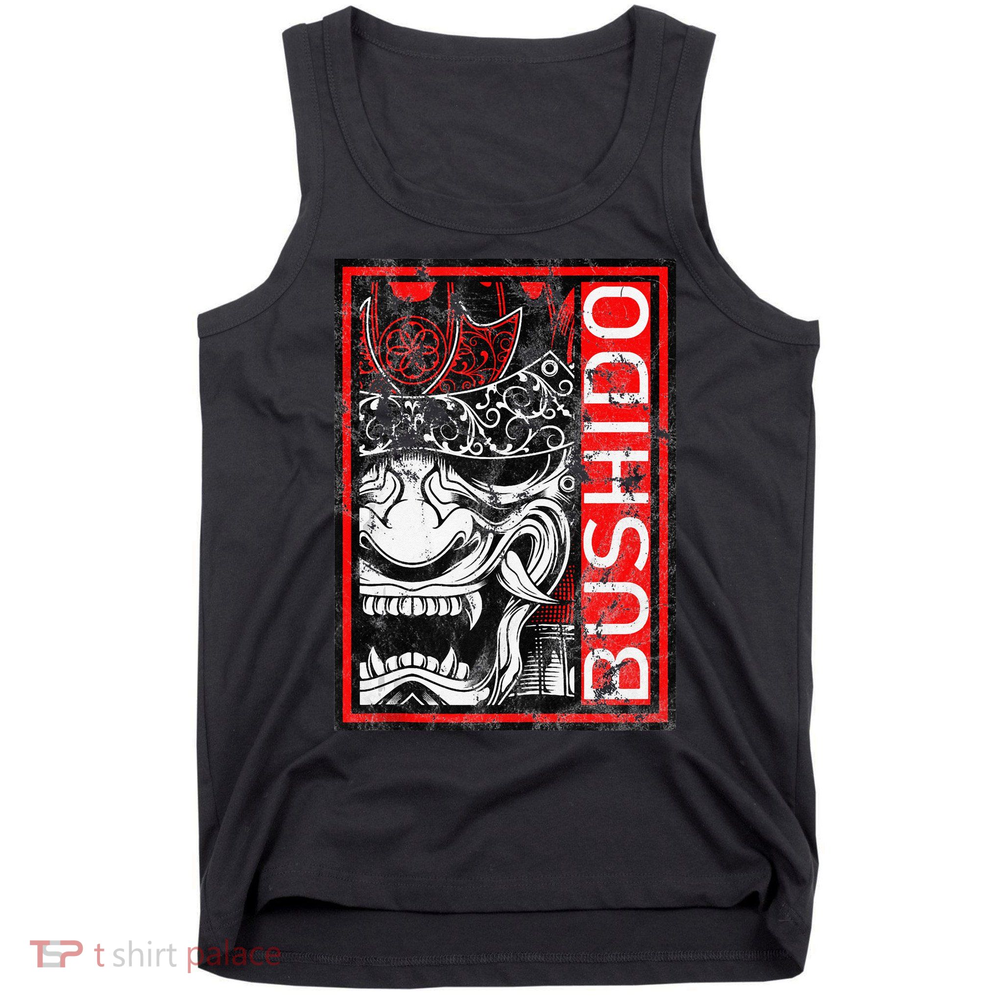 Japanese Samurai Bushido Oni Mask Tank Top