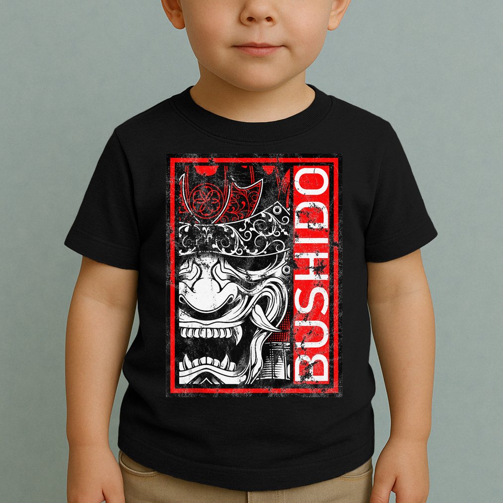 Japanese Samurai Bushido Oni Mask Toddler T-Shirt
