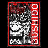 Japanese Samurai Bushido Oni Mask Toddler T-Shirt