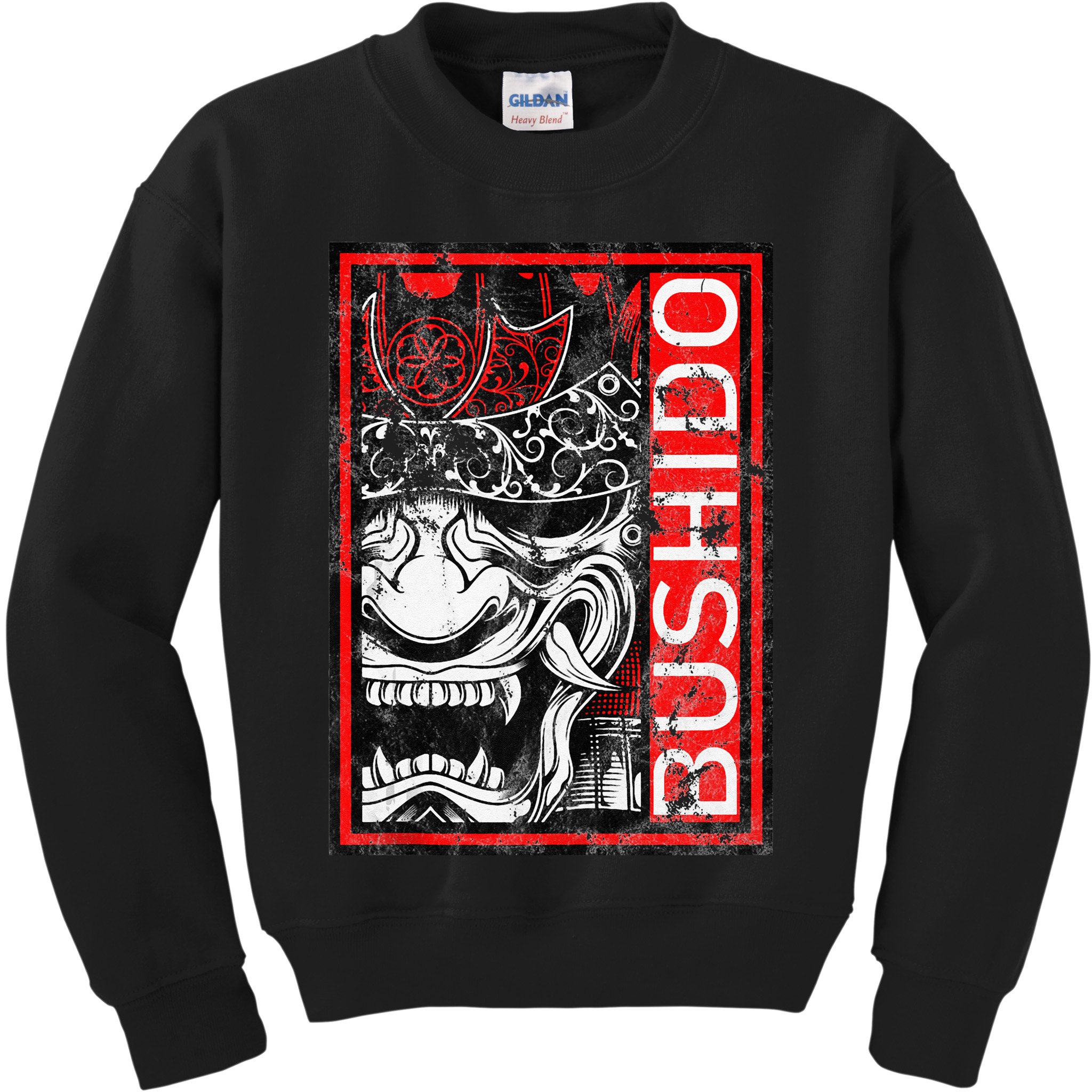Japanese Samurai Bushido Oni Mask Kids Sweatshirt