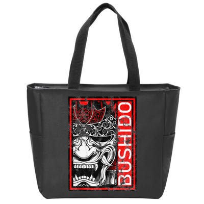 Japanese Samurai Bushido Oni Mask Zip Tote Bag