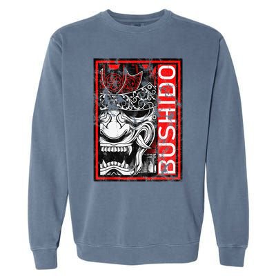 Japanese Samurai Bushido Oni Mask Garment-Dyed Sweatshirt