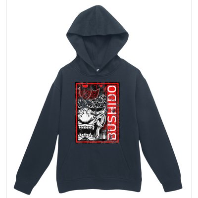 Japanese Samurai Bushido Oni Mask Urban Pullover Hoodie