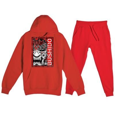 Japanese Samurai Bushido Oni Mask Premium Hooded Sweatsuit Set