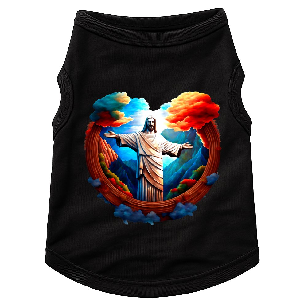 Jesus Surrounded By Nature Doggie Tank