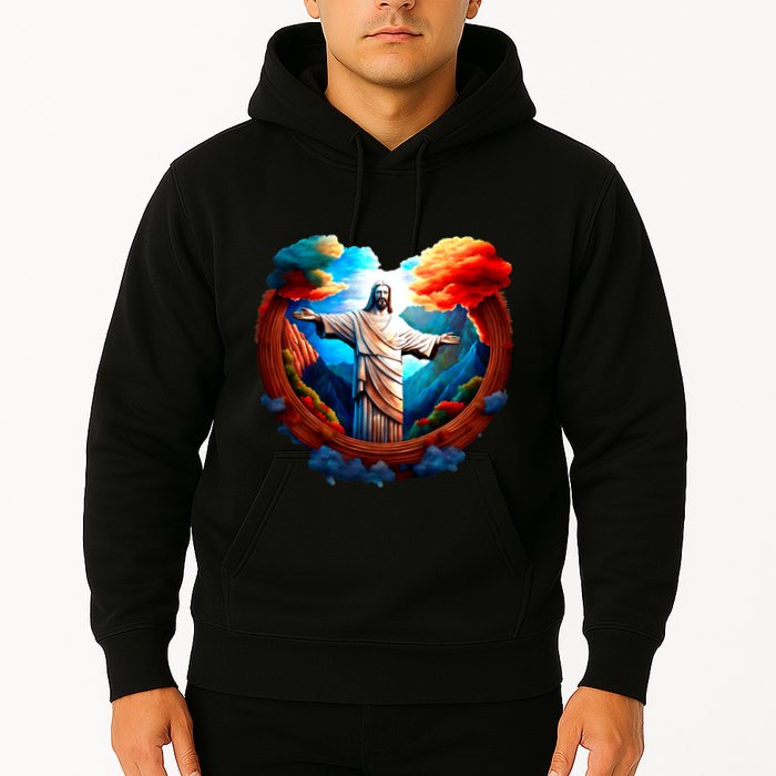 Jesus Surrounded By Nature Hoodie