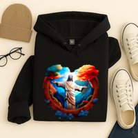 Jesus Surrounded By Nature Hoodie