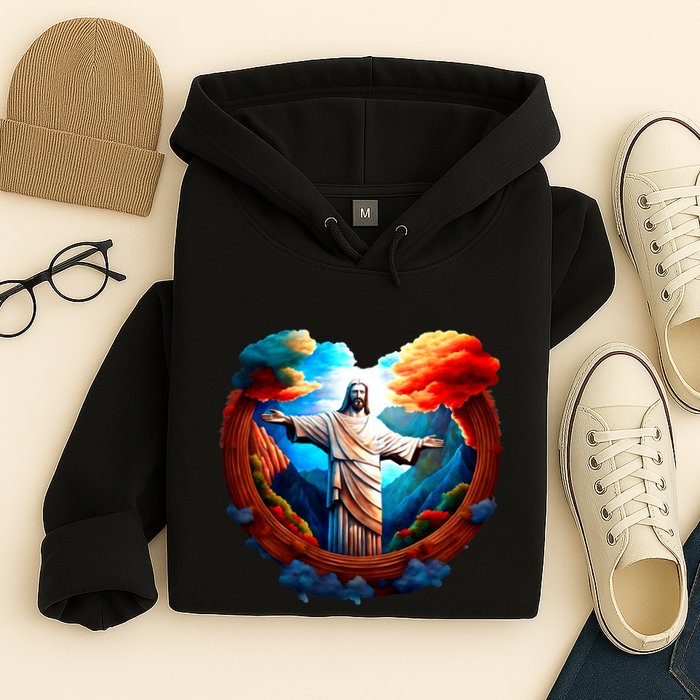 Jesus Surrounded By Nature Hoodie