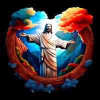Jesus Surrounded By Nature Hoodie