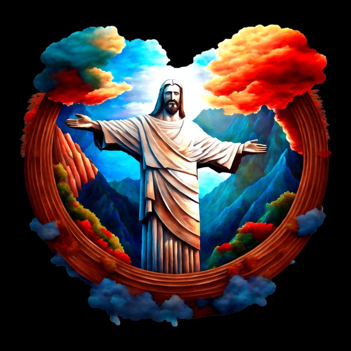 Jesus Surrounded By Nature Hoodie