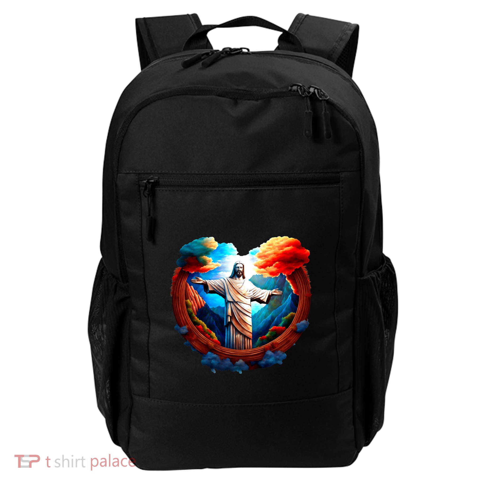 Jesus Surrounded By Nature Daily Commute Backpack