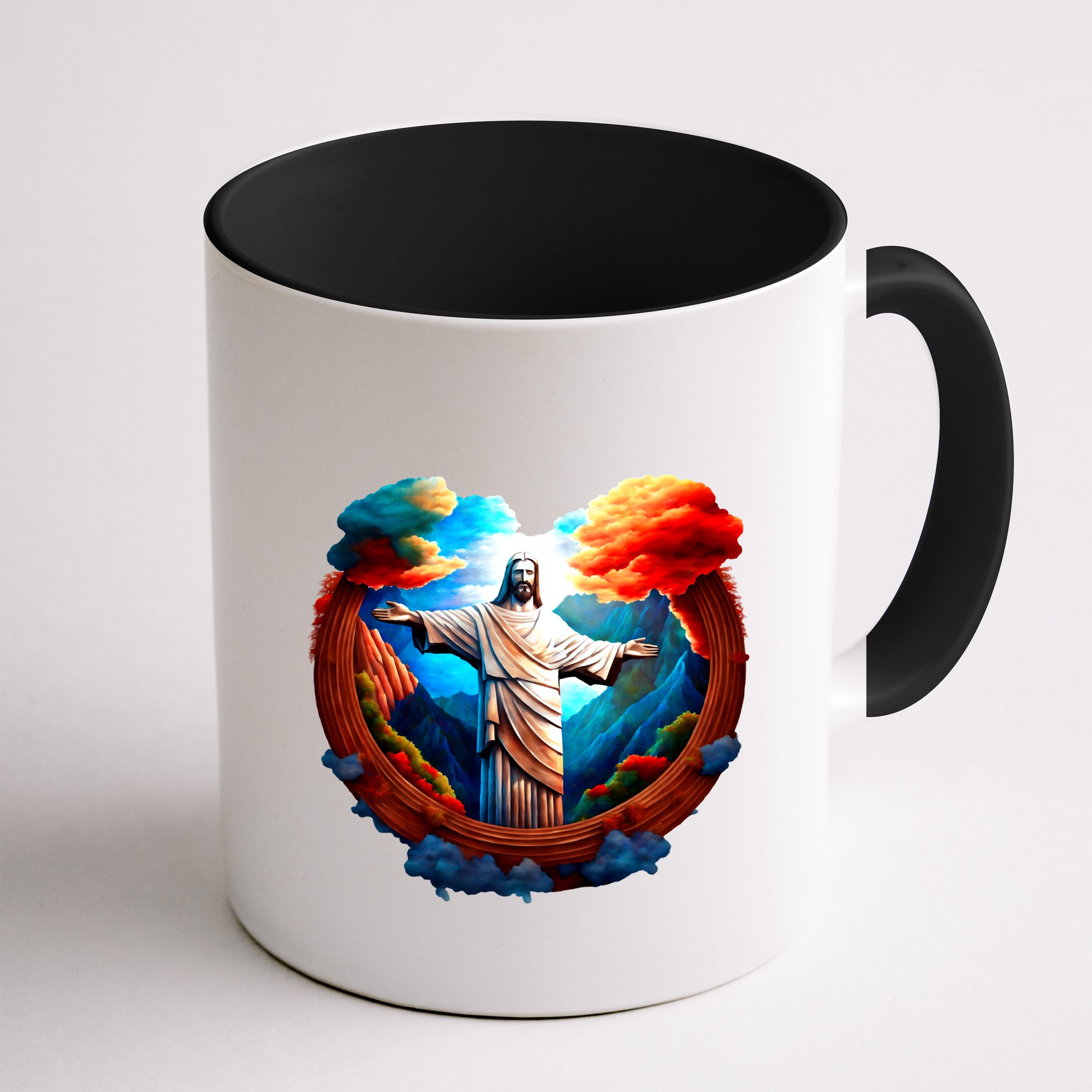 Jesus Surrounded By Nature Mug