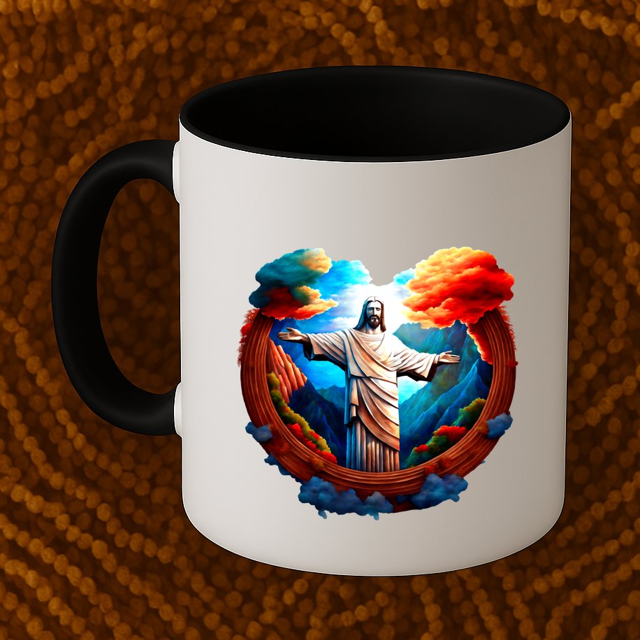 Jesus Surrounded By Nature Mug