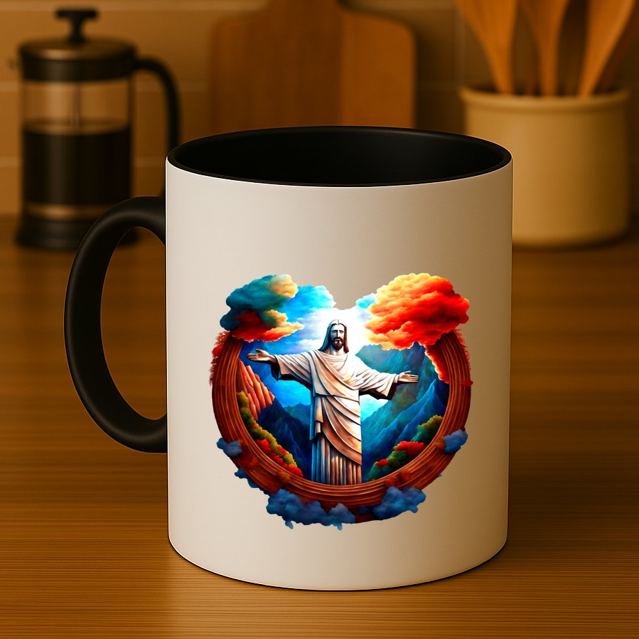 Jesus Surrounded By Nature Mug
