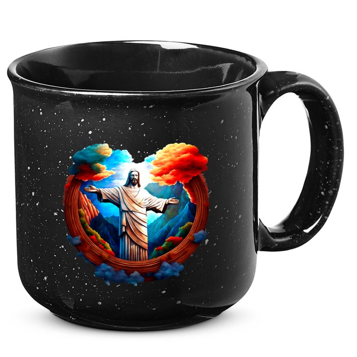 Jesus Surrounded By Nature 15oz Campfire Ceramic Mug