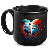 Jesus Surrounded By Nature 15oz Campfire Ceramic Mug