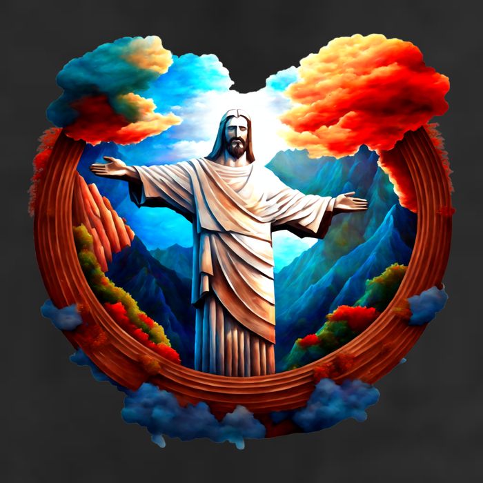 Jesus Surrounded By Nature 15oz Campfire Ceramic Mug
