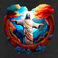Jesus Surrounded By Nature 25L Jumbo Tote