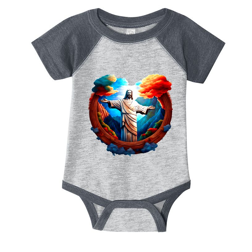 Jesus Surrounded By Nature Infant Baby Jersey Bodysuit