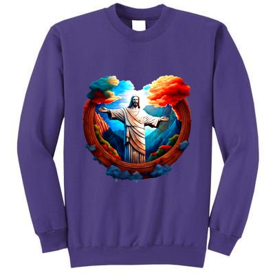 Jesus Surrounded By Nature Sweatshirt