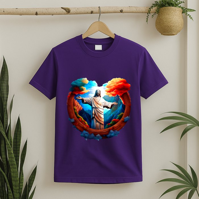 Jesus Surrounded By Nature T-Shirt