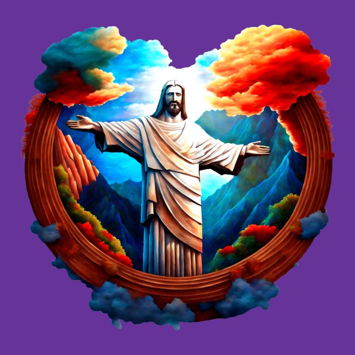 Jesus Surrounded By Nature T-Shirt