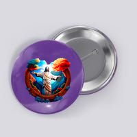 Jesus Surrounded By Nature Button