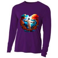 Jesus Surrounded By Nature Cooling Performance Long Sleeve Crew