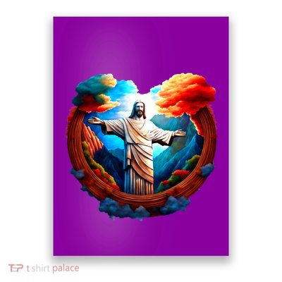 Jesus Surrounded By Nature Poster