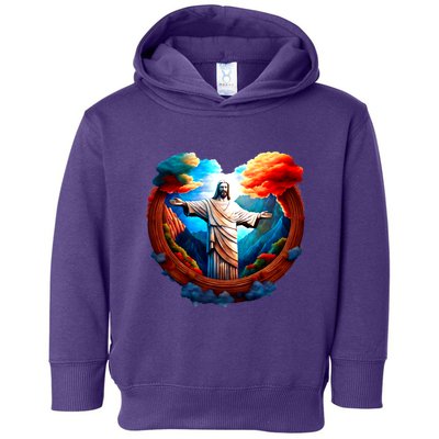 Jesus Surrounded By Nature Toddler Hoodie