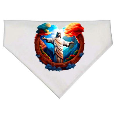 Jesus Surrounded By Nature USA-Made Doggie Bandana