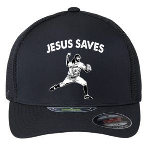 Jesus Saves Baseball Team Heaven Flexfit Unipanel Trucker Cap