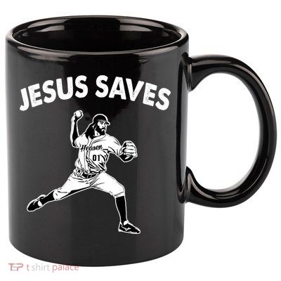 Jesus Saves Baseball Team Heaven 11oz C Handle Ceramic Mug
